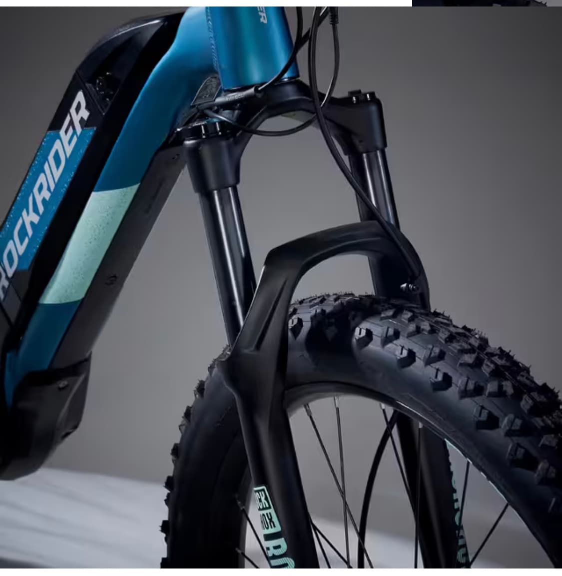 ROCKRIDER Women's 27.5" + Electric Semi-Rigid E-ST 900 MTB Bike - Turquoise — image 3 of 4