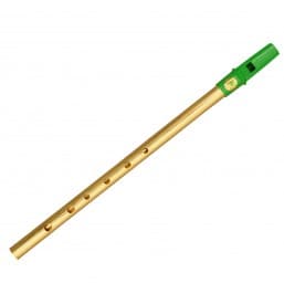 CLARE IRISH TIN WHISTLE IN D BRASS GREEN