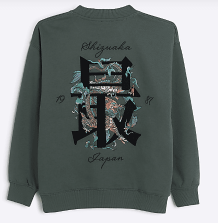 Boys khaki dragon graphic sweatshirt — image 2 of 2