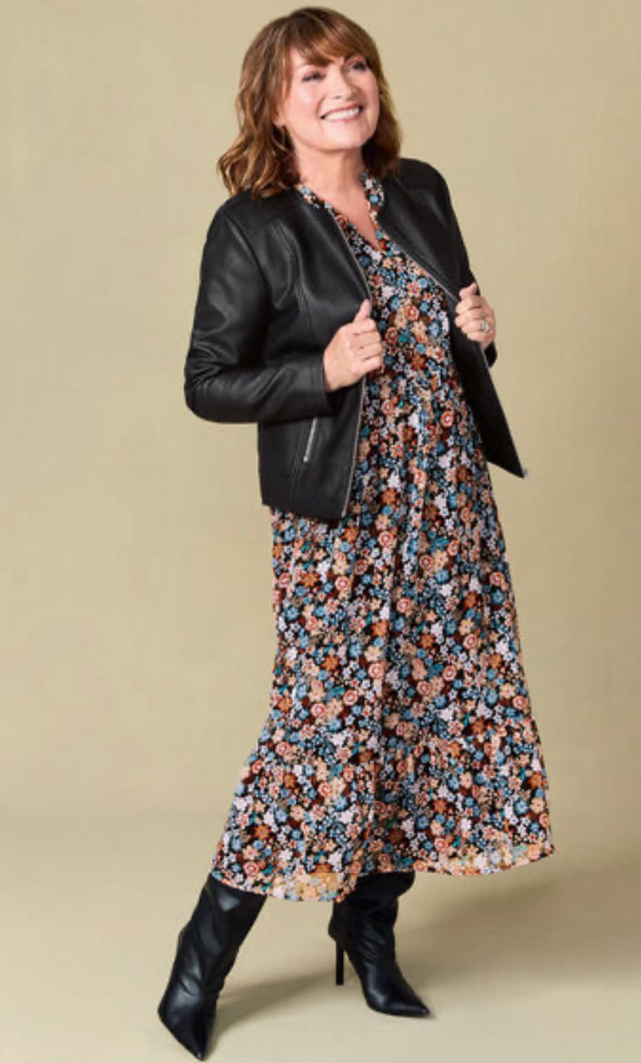 Faux Leather Collarless Jacket — image 1 of 3
