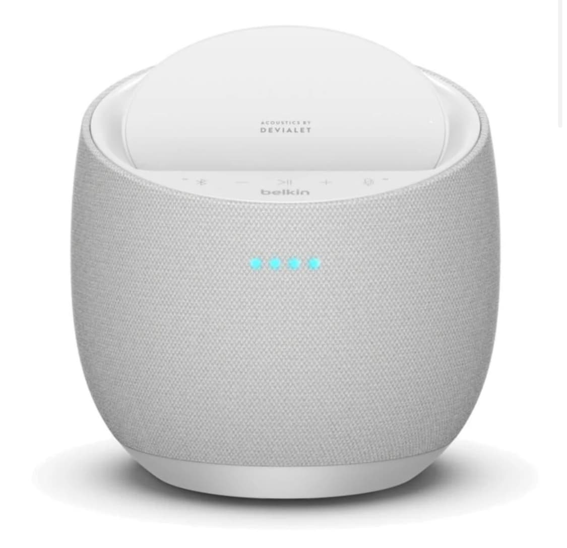 Belkin SOUNDFORM ELITE Smart Speaker + Wireless Charger - Google Assistant - White — image 1 of 2