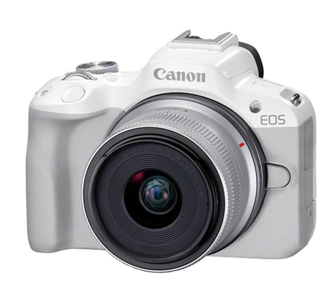Canon EOS R50 with RF-S 18-45mm f4.5-6.3 IS STM Lens - White — image 1 of 3