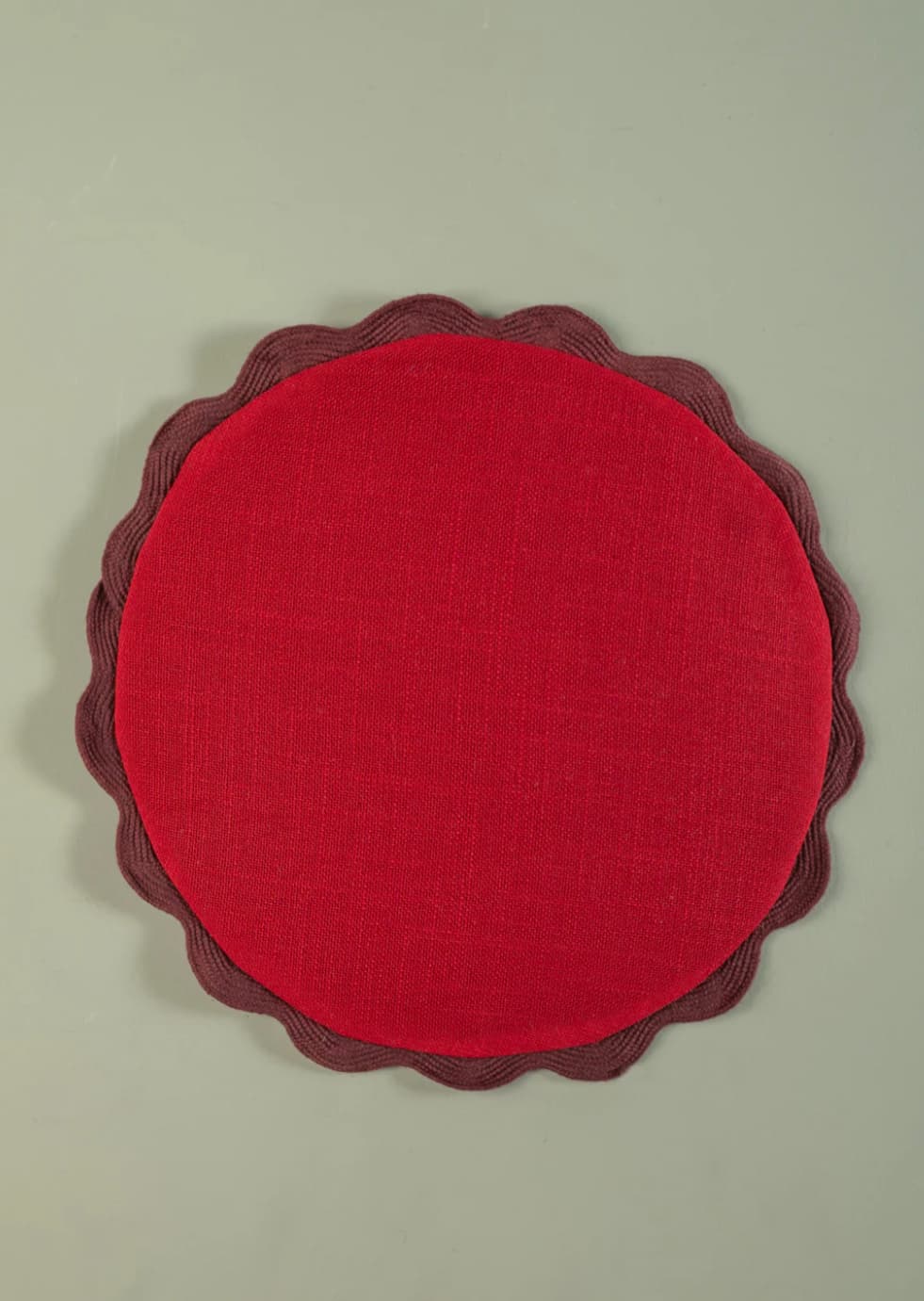 Round Block Colour Cotton Cushion Cover — image 2 of 2