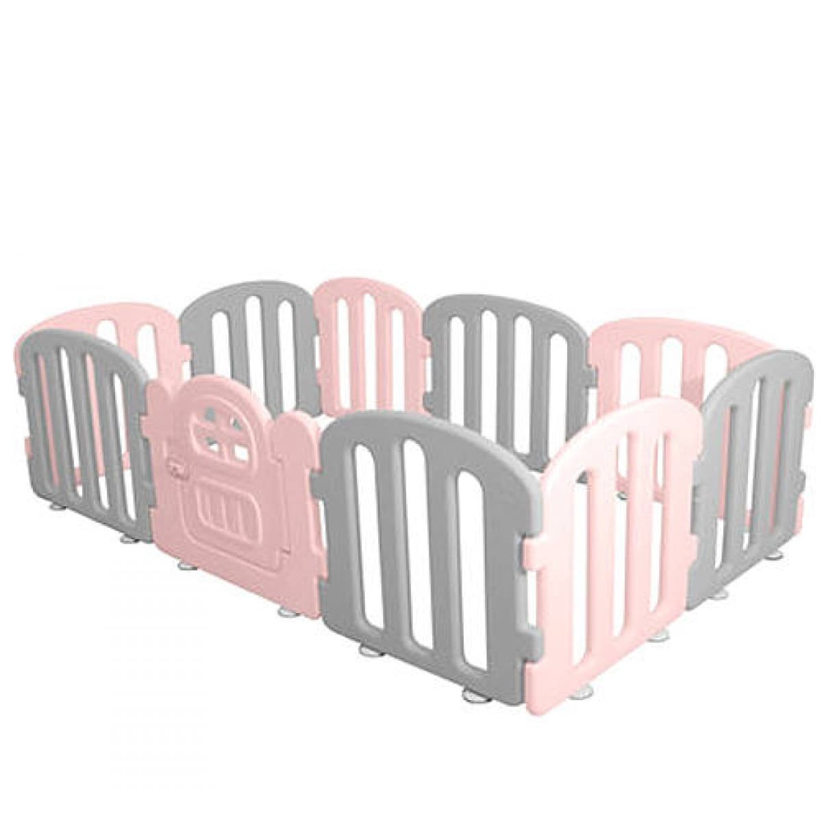 iFAM Playpen First Baby Room Light Grey + Pink(10PCS) 200 X 140 X 65 — image 2 of 3