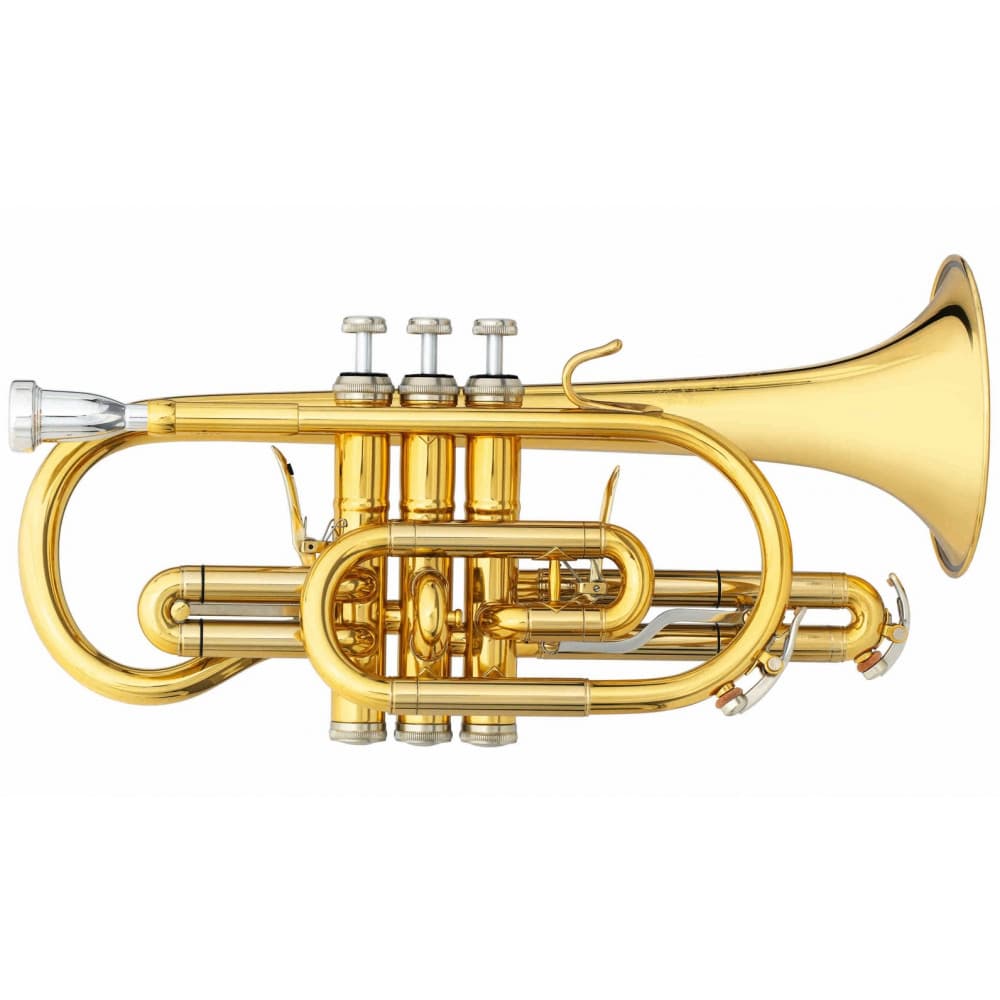 B&S CHALLENGER II BROCHON 31422-8-0 CORNET GOLD BRASS BELL GOLD LACQUER FINISH — image 1 of 2