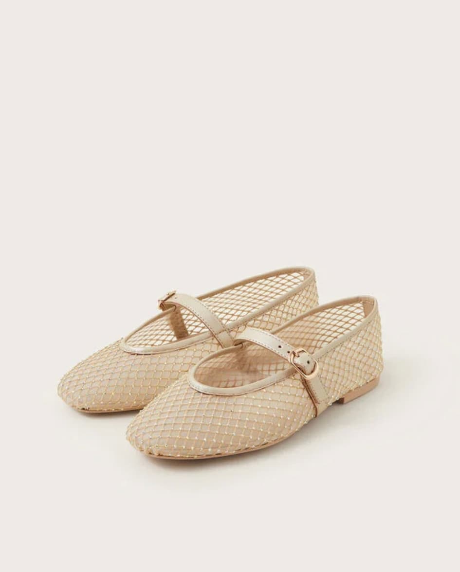 Cleo mesh ballet flats natural — image 1 of 2