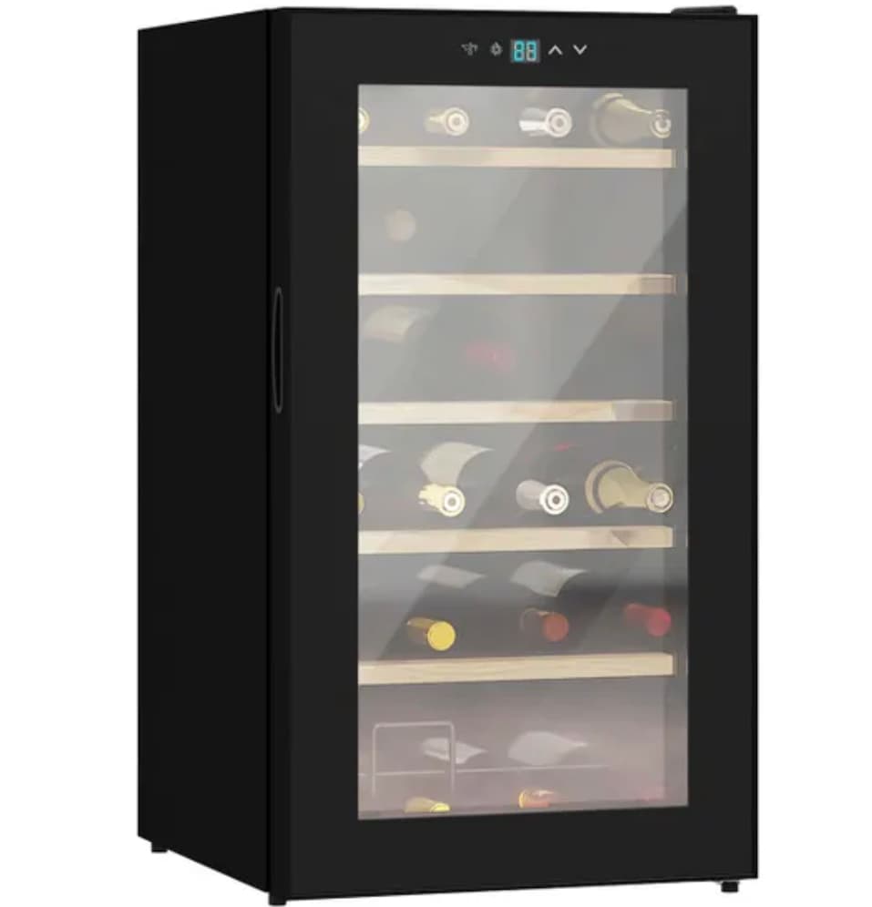 24 Bottles Wine Fridge with Glass Door Digital Touch Screen Control LED Light — image 1 of 2