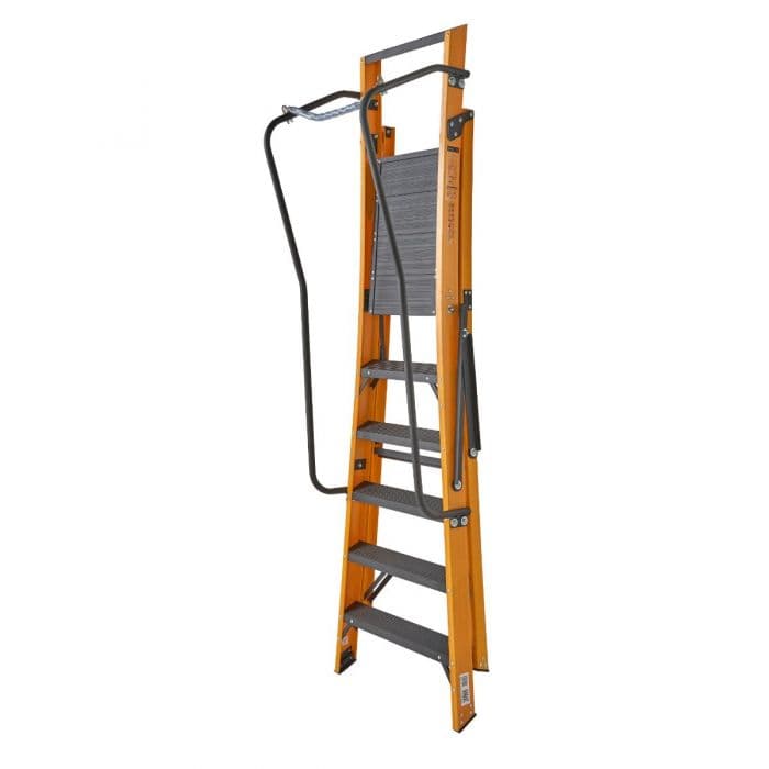 Youngman 6 Tread Megastep Ladder with Handrails - EN 131 — image 1 of 2