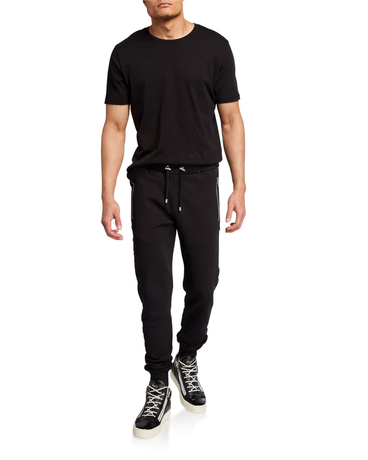Men's Embossed Logo Zip-Pocket Sweatpants — image 3 of 4