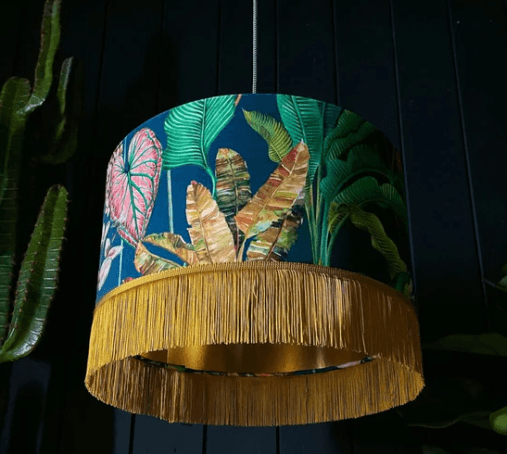 Magic Fruits Lampshade - Green and Gold — image 1 of 2