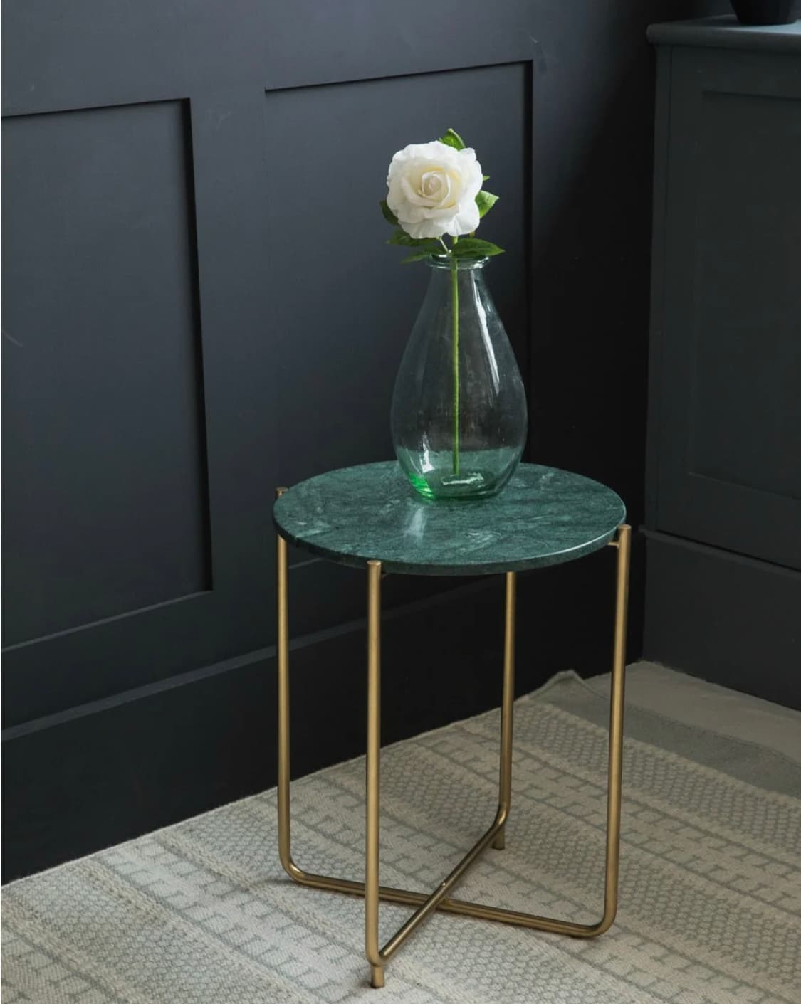 Gloria Green Marble Side Table — image 1 of 2