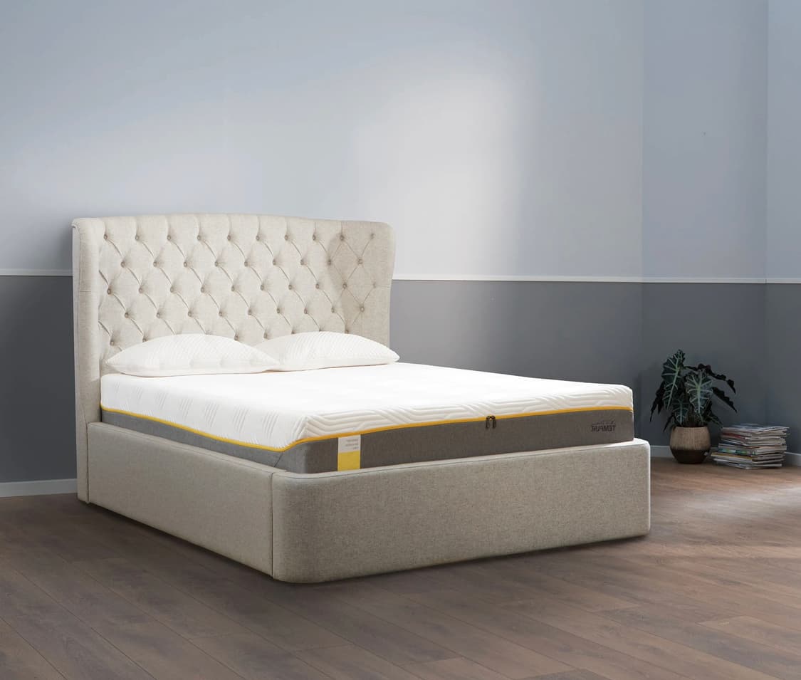 Tempur  Holcot  Beige Fabric King Ottoman Bed Frame — image 2 of 3