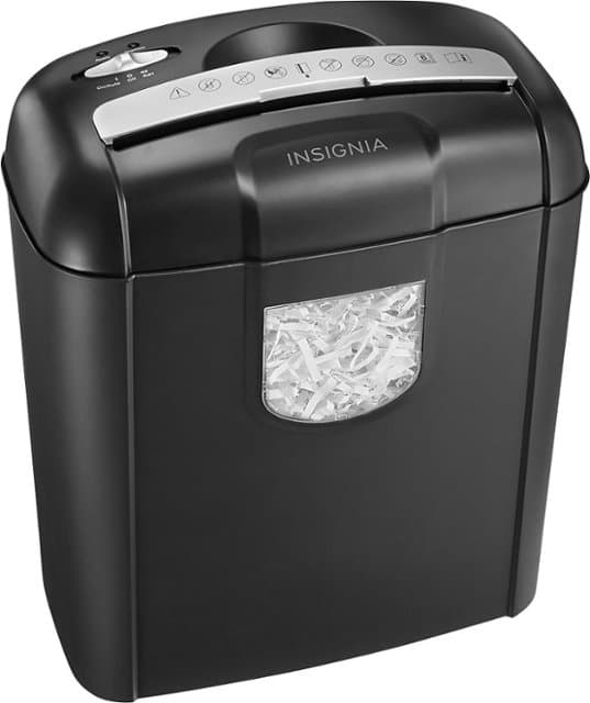 Insigniaâ„¢ - 6-Sheet Crosscut Shredder - Black — image 2 of 7