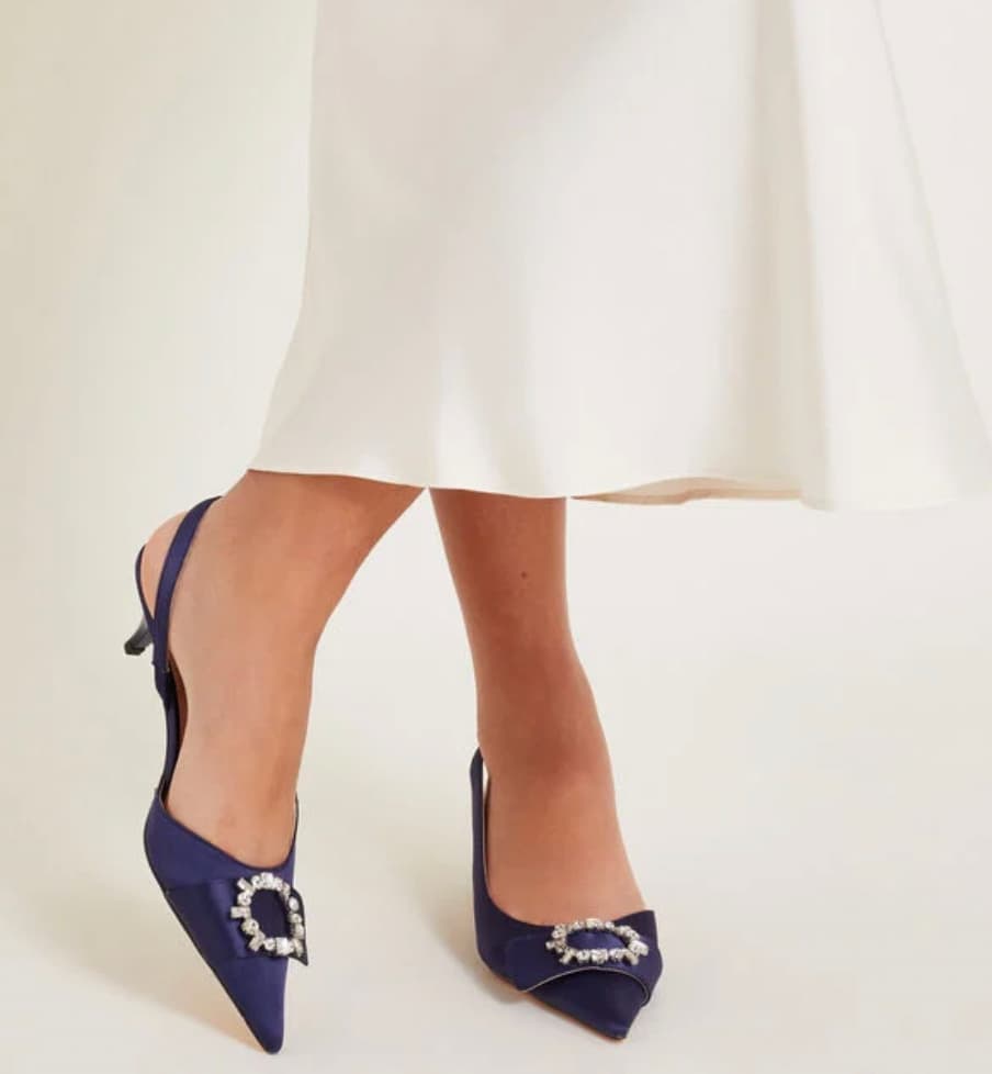 Nina diamante slingback heels blue — image 1 of 2