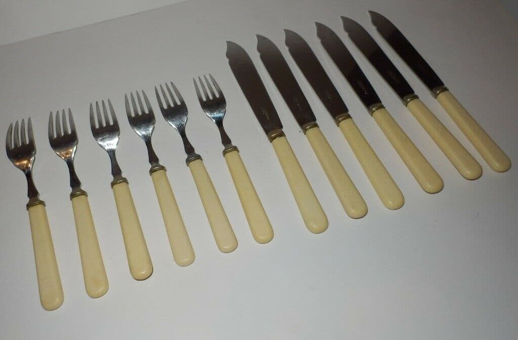 Vintage 1940s fish knives and forks cutlery set — image 1 of 4