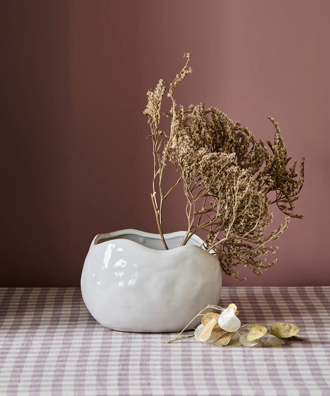 Adalyn White Stoneware Pot — image 1 of 2