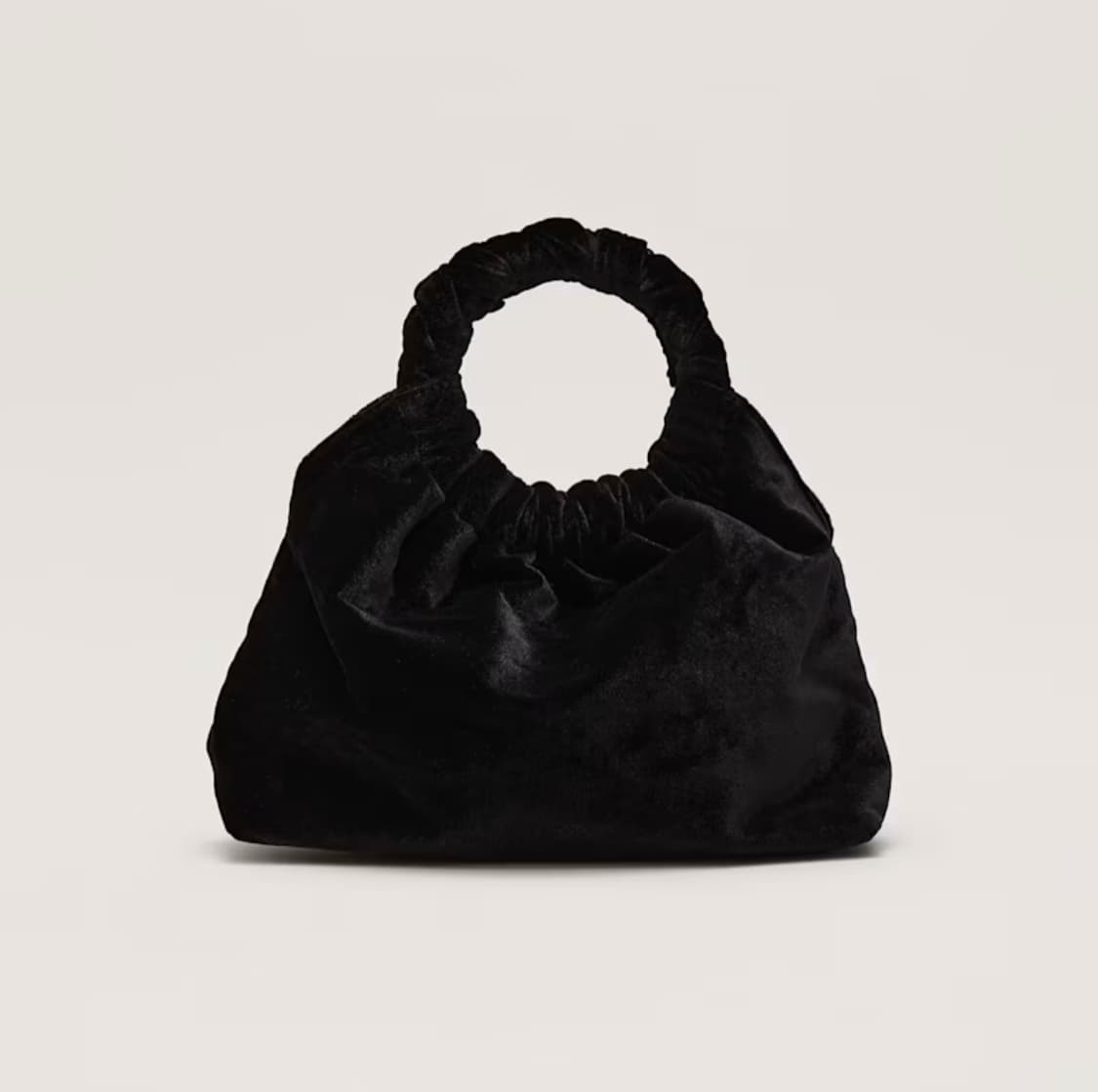 Black Velvet Twist Handle Mini Grab Bag — image 1 of 3