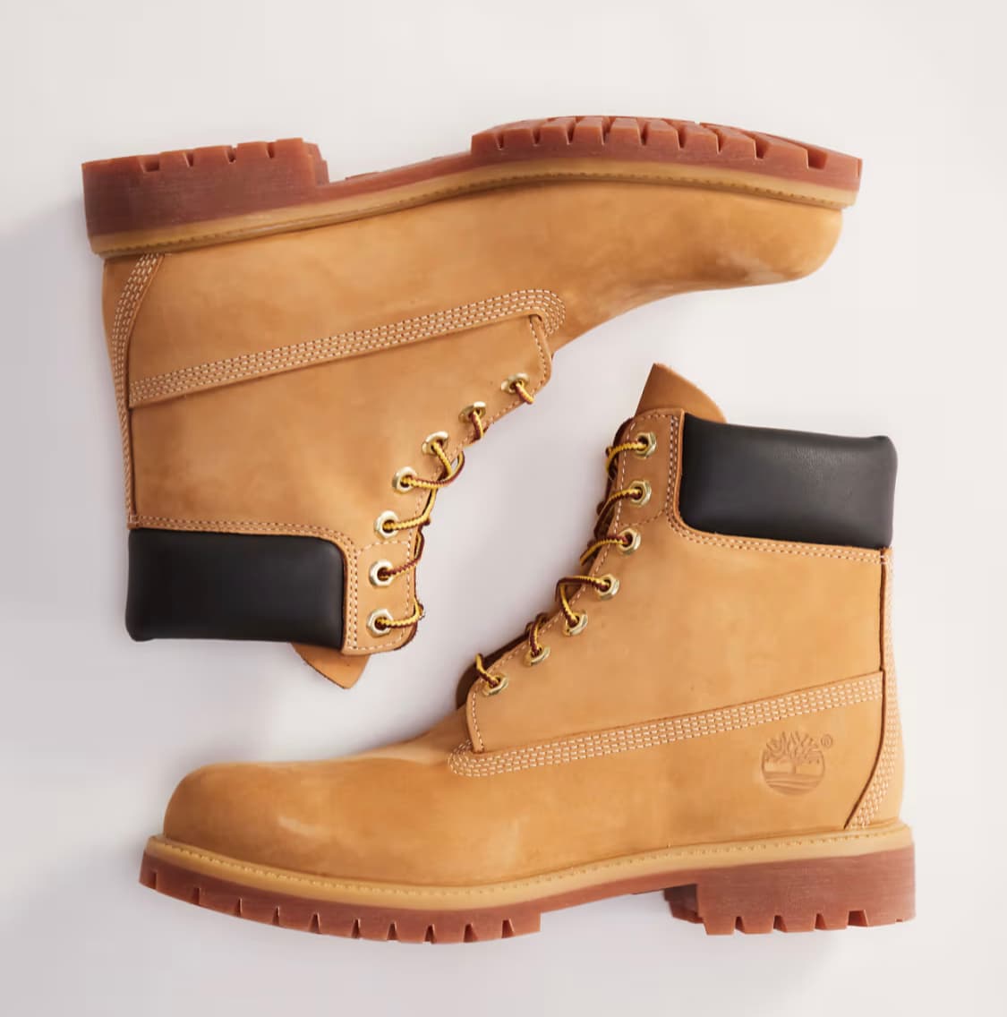 Timberland premium 6 inch boots in wheat tan nubuck — image 1 of 3