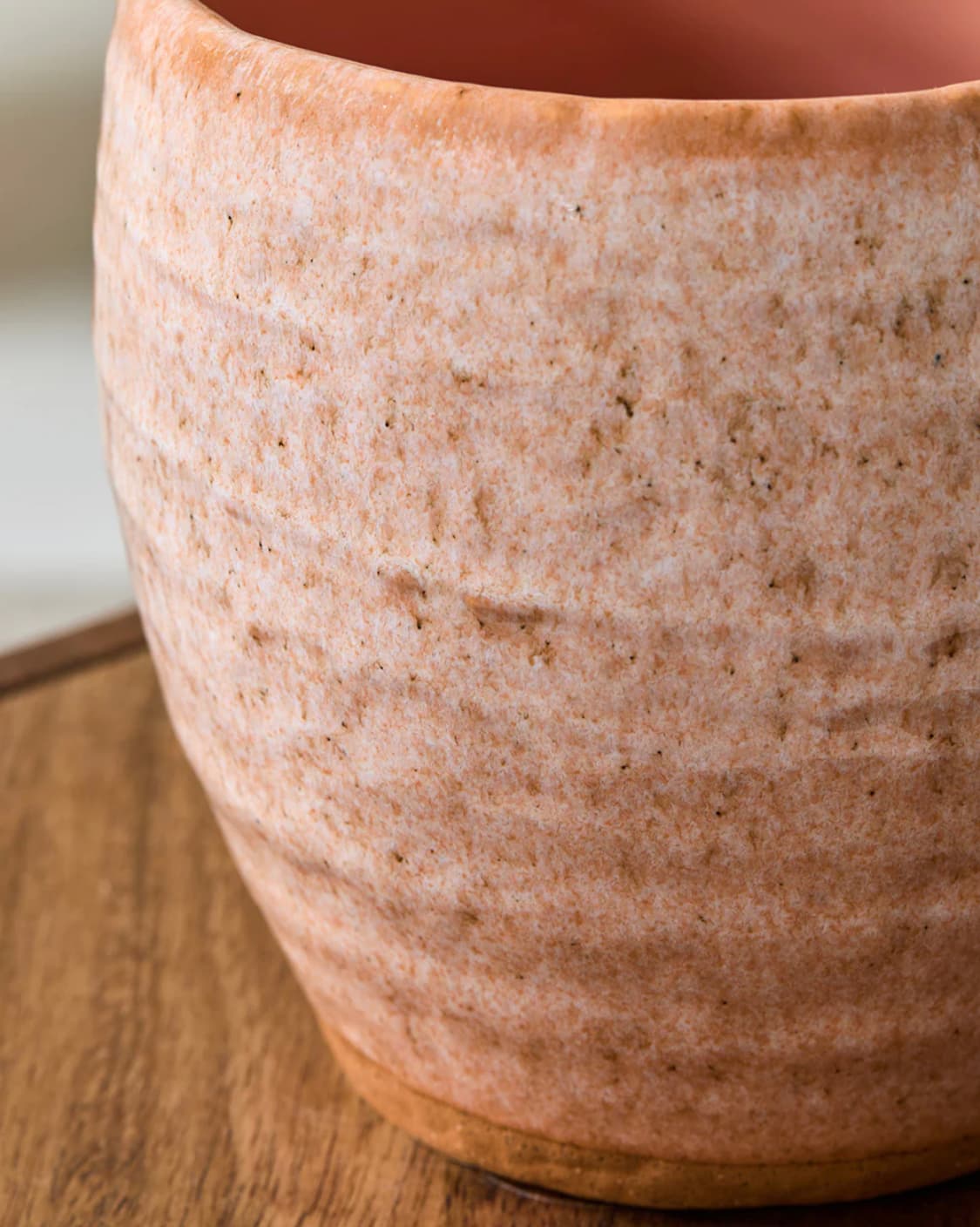 Peach Stoneware Flowerpot — image 2 of 3