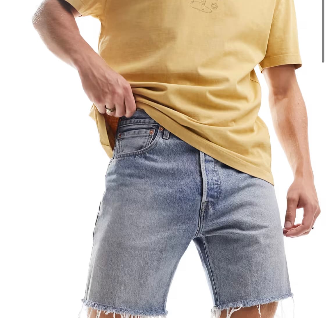 Levi's 501 '93 denim shorts in light blue wash — image 1 of 3