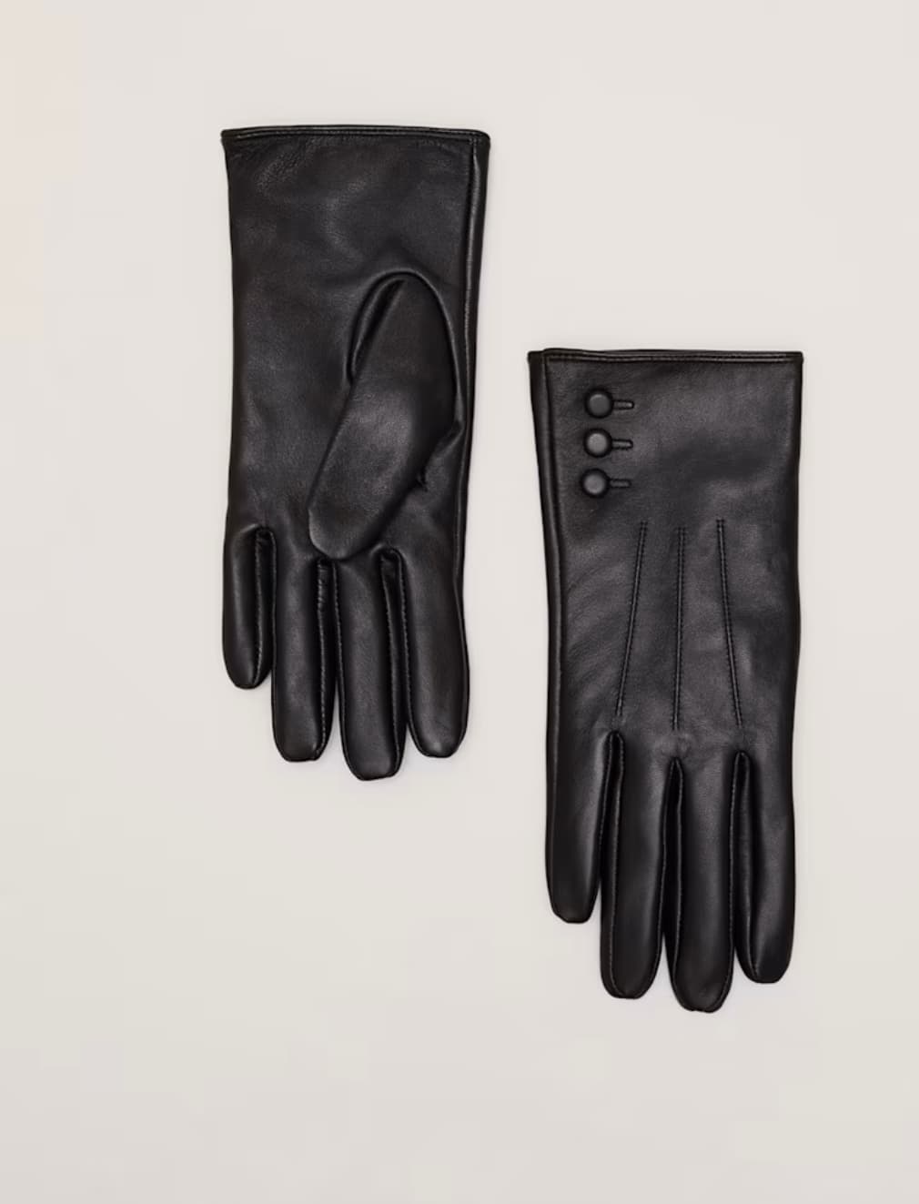 Black Leather Gloves — image 1 of 2
