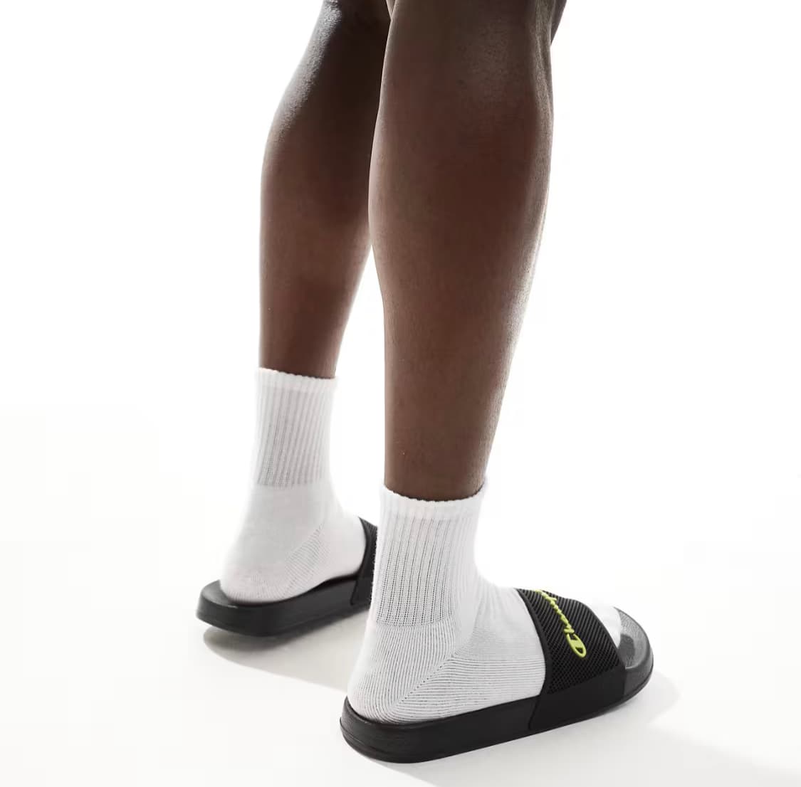 Champion daytona sliders in black yellow — image 2 of 3