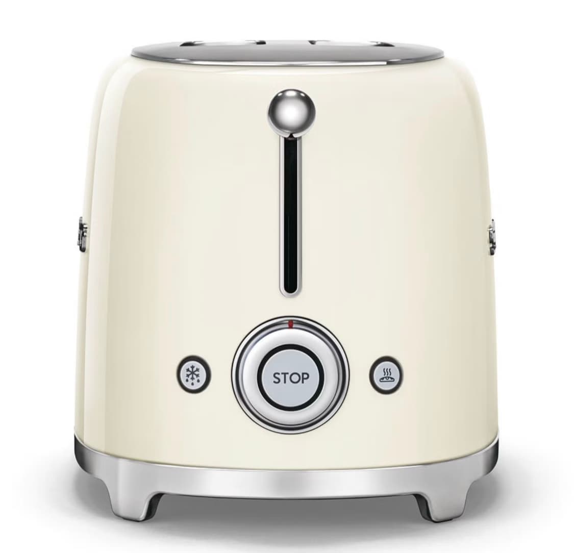 Smeg TSF01CRUK Cream Retro 2 Slice Toaster — image 3 of 3
