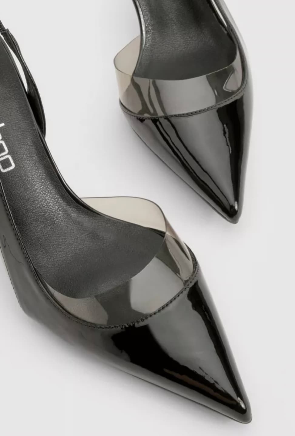 BOOHOO CLEAR CONTRAST SLINGBACK COURT HEELS — image 3 of 3