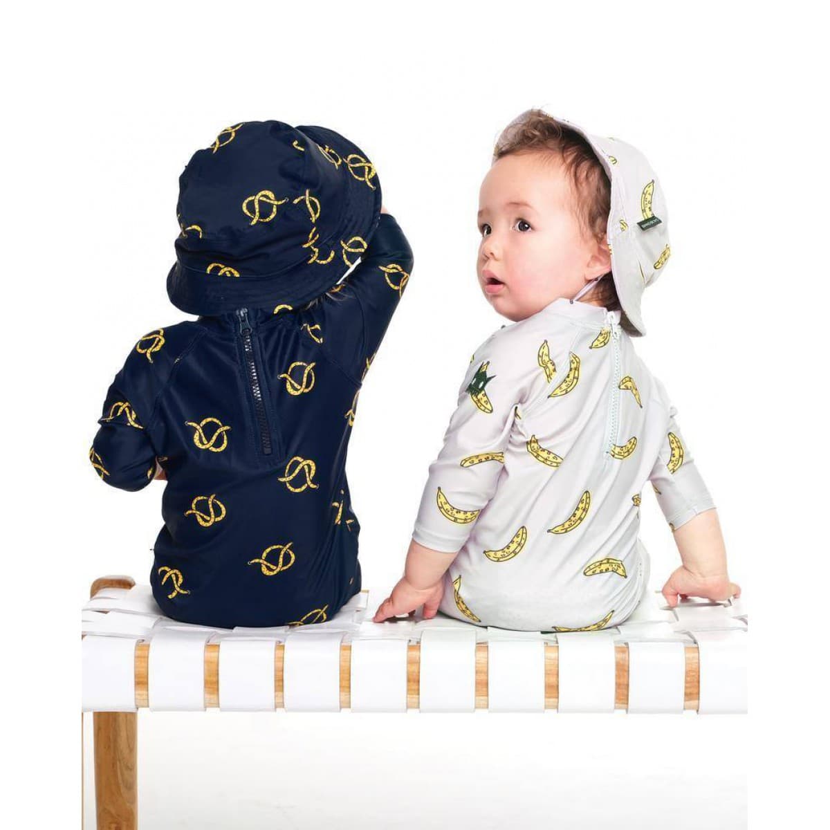 Band of Boys Baby Swim Romper Banana Repeat Grey Size 3M - 18M — image 1 of 3