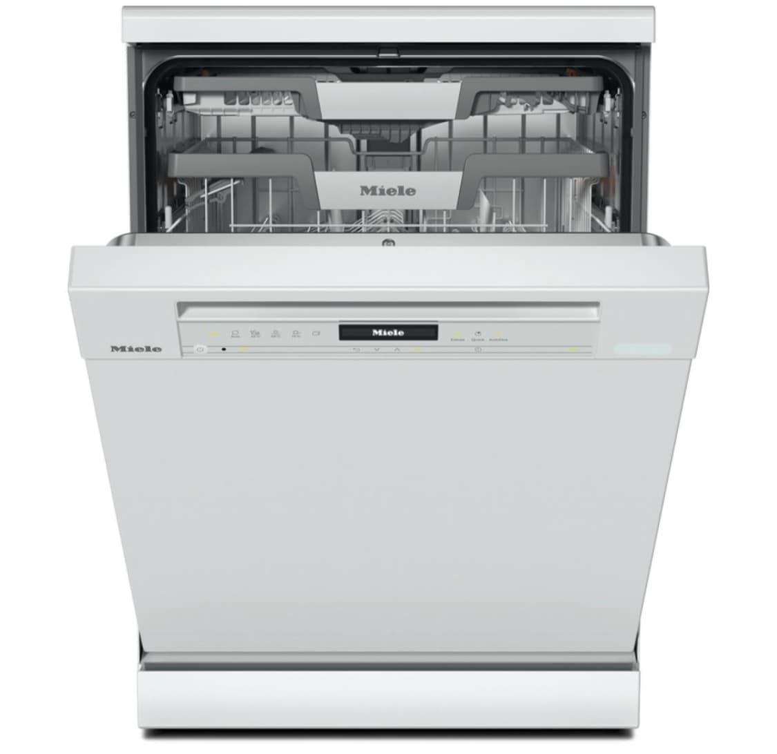 Miele G7600SCWH 60cm Freestanding AutoDos PowerDisk Dishwasher – WHITE — image 1 of 3