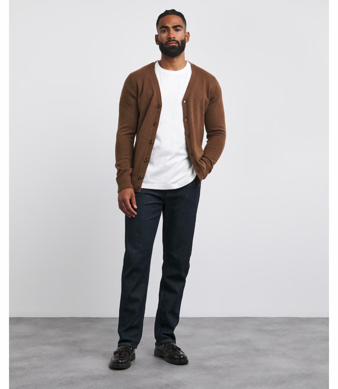 Brown Lambswool Cardigan — image 2 of 4