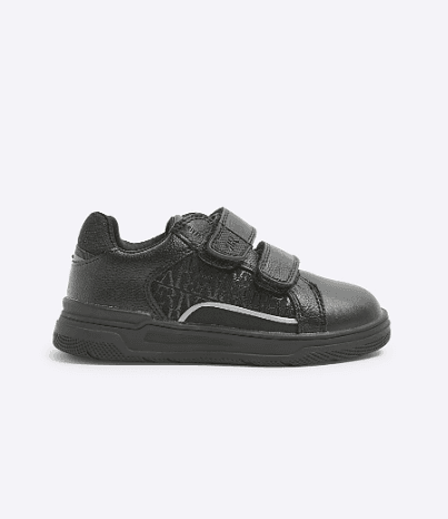 Mini Boys black monogram panel trainers — image 2 of 2
