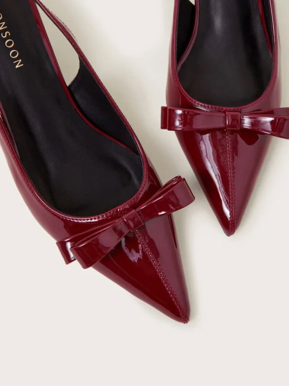 Mira patent slingback heels red — image 2 of 2