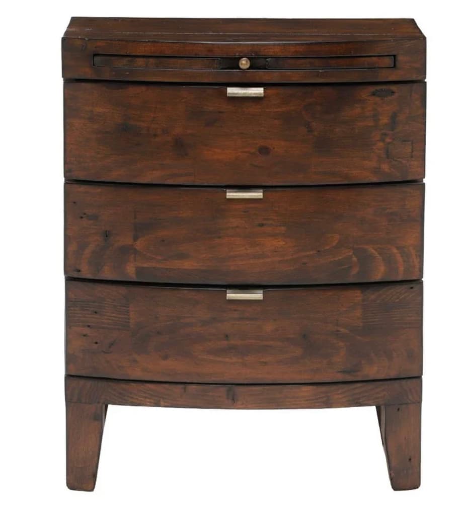 Navajos  Chestnut Reclaimed Wood 3 Drawer Wide Bedside Table — image 3 of 3