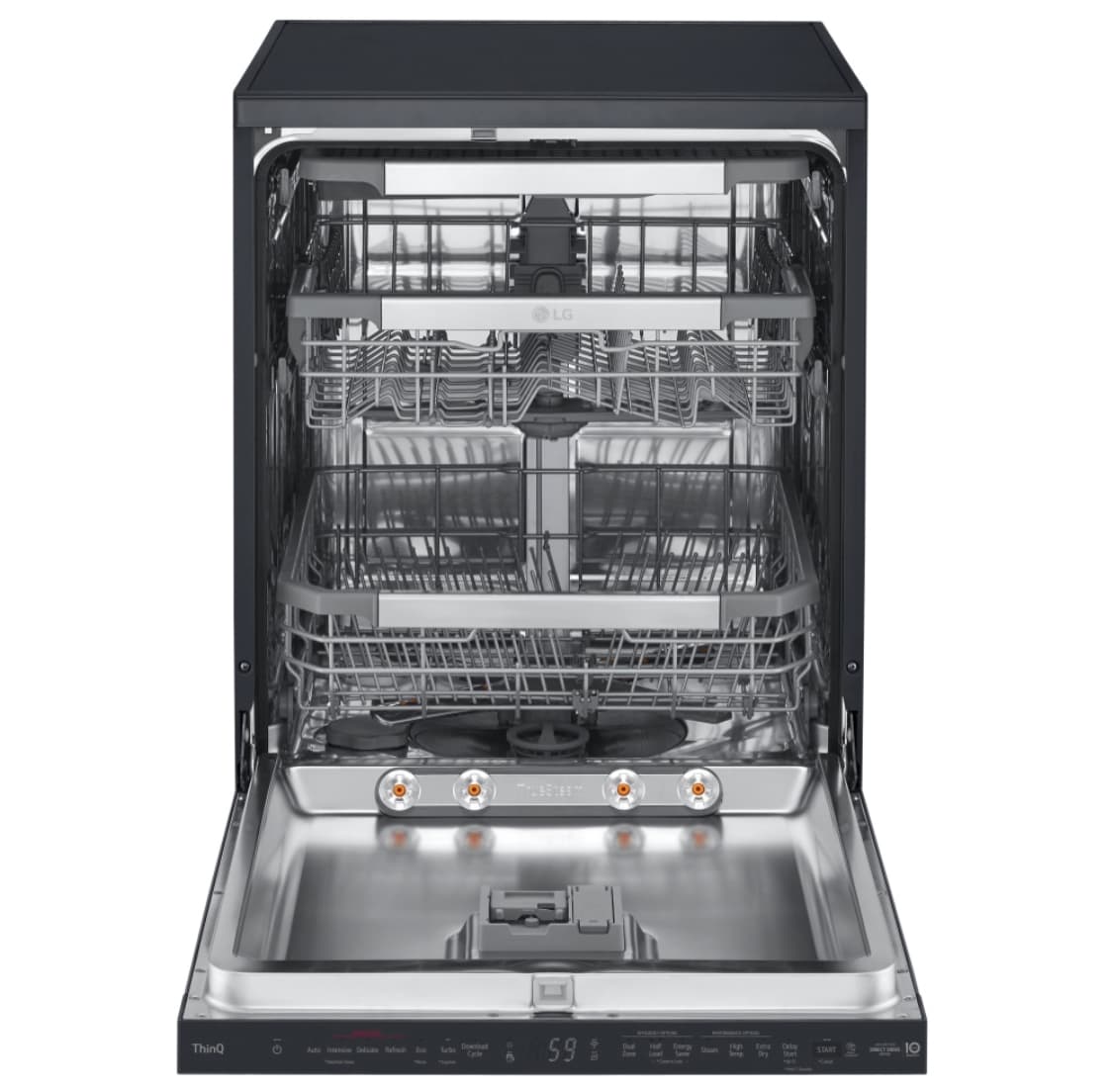 LG DF455HMS 60cm Freestanding Dishwasher – BLACK STEEL — image 2 of 3
