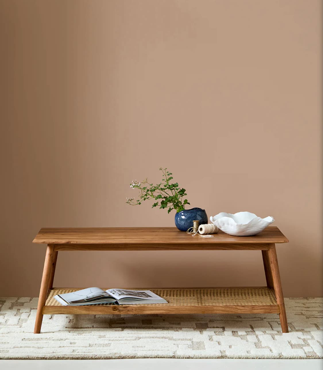 Erabar Acacia & Cane Coffee Table — image 1 of 2