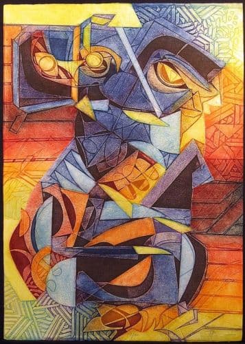 Gerard Fitremann Signed #ed Art Etching from the Cosmogony Suite — image 1 of 3