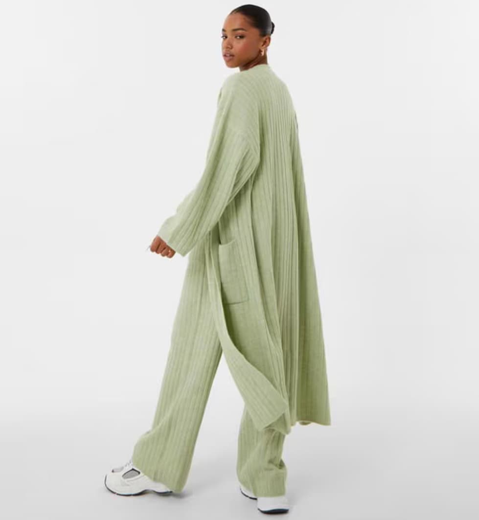 Longline Rib Cardigan — image 2 of 3