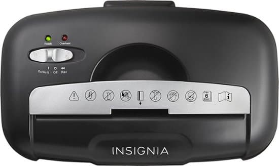 Insigniaâ„¢ - 6-Sheet Crosscut Shredder - Black — image 5 of 7