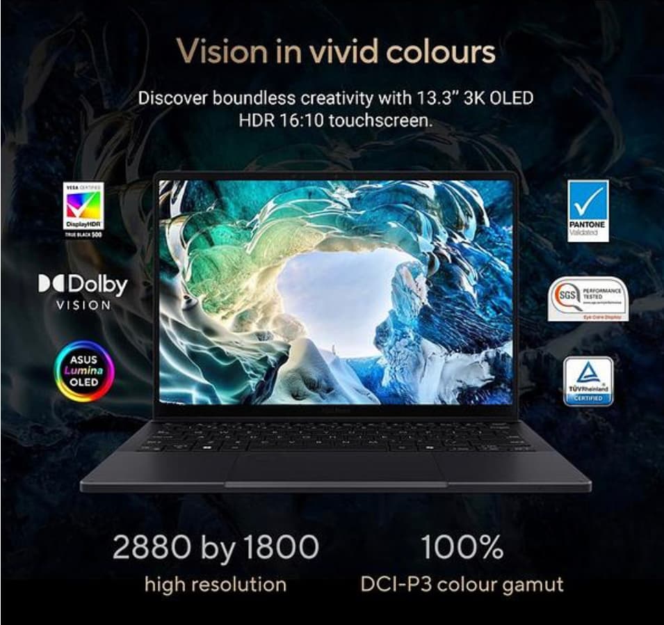 Asus ProArt PX13 Laptop - 13.3in OLED Touchscreen WQXGA+, AMD Ryzen AI 9, GeForce RTX 4070, 32GB RAM, 2TB SSD - Black — image 5 of 5