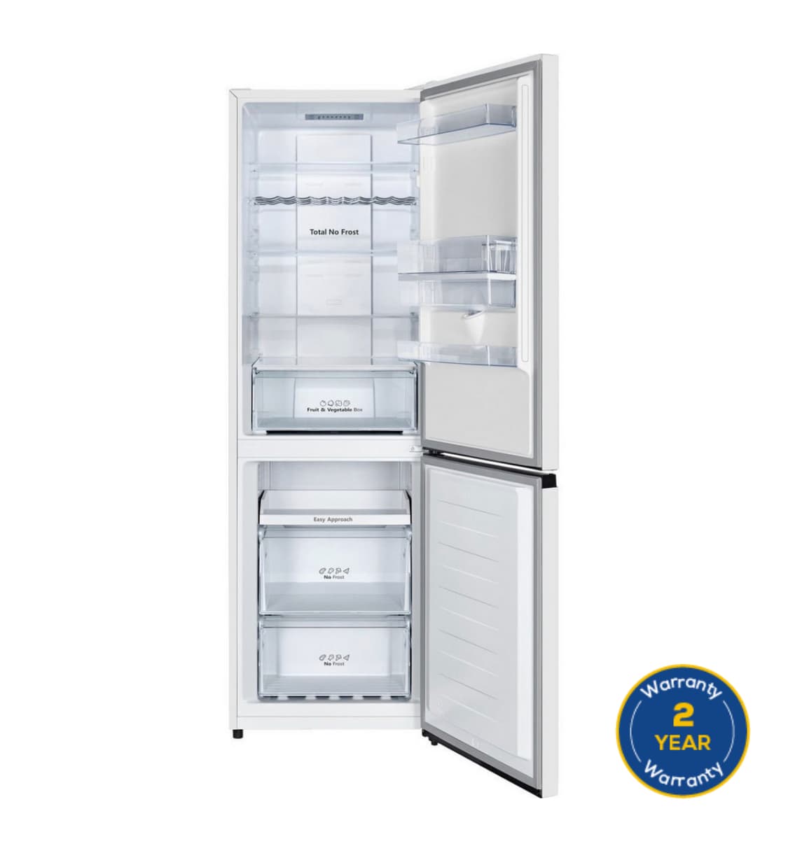 Hisense RB390N4WWE 59.5cm 70/30 Frost Free Fridge Freezer - White — image 2 of 2