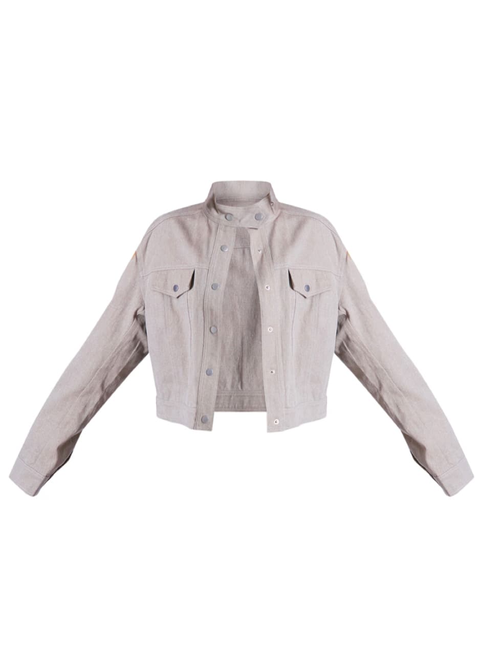 Light Grey Regular Fit Denim Jacket — image 3 of 3