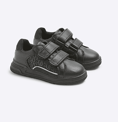 Mini Boys black monogram panel trainers — image 1 of 2