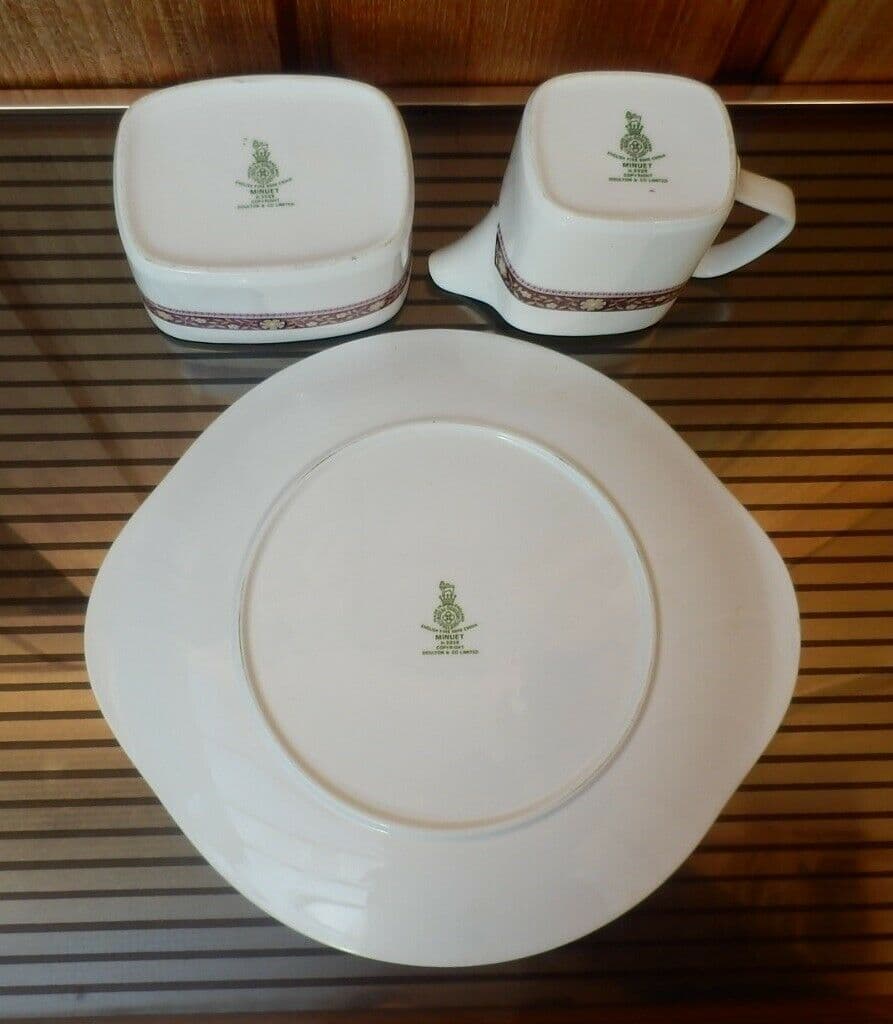 Royal Doulton 1970s vintage Minuet bone china set — image 4 of 4