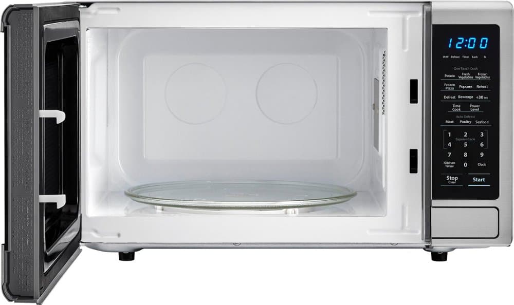 Sharp - Carousel 1.1 Cu. Ft. Mid-Size Microwave - Stainless steel — image 5 of 6