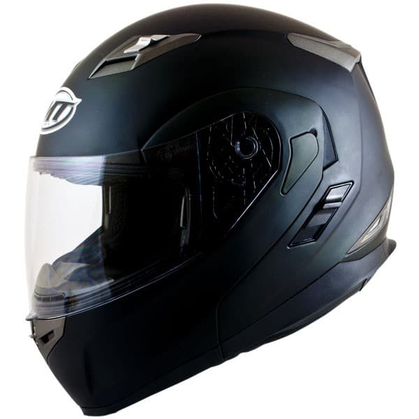 MT Flux Solid Flip Up Helmet - Matt Blk — image 1 of 7