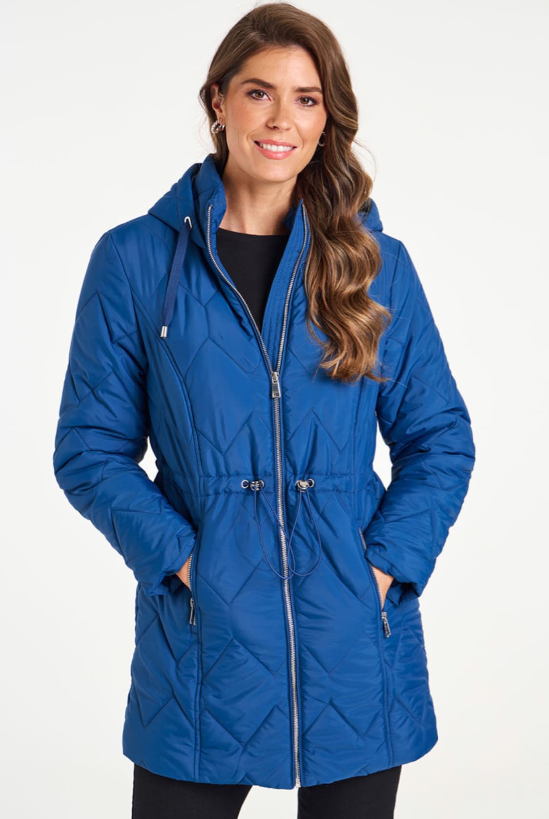 Quilted Coat with Hood — image 1 of 2