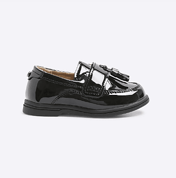 Mini Boys Black Patent Tassel Loafers — image 2 of 2