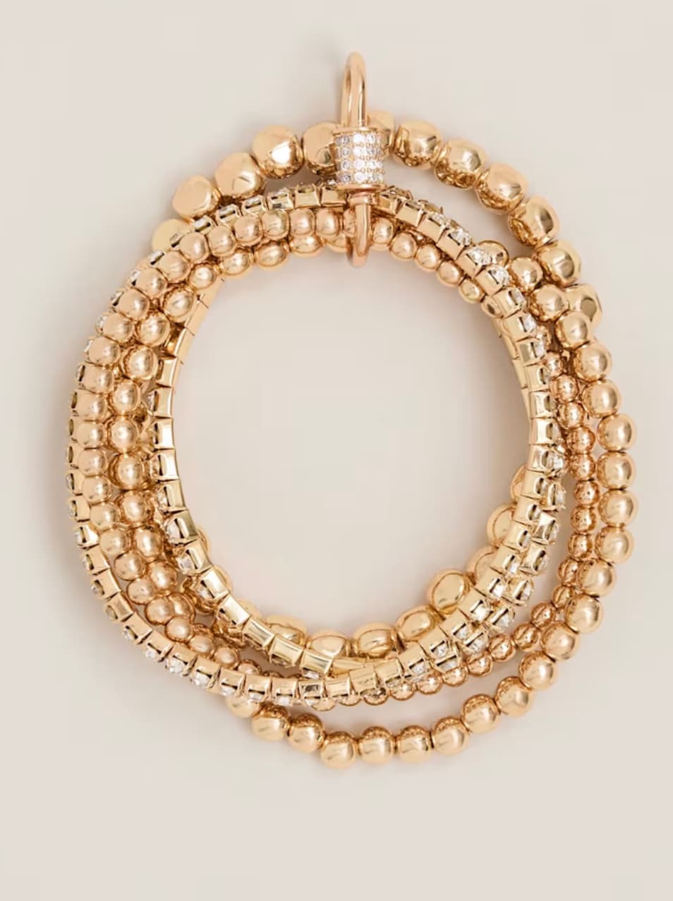 Gold Sparkle Stretch Bracelet Set — image 1 of 2