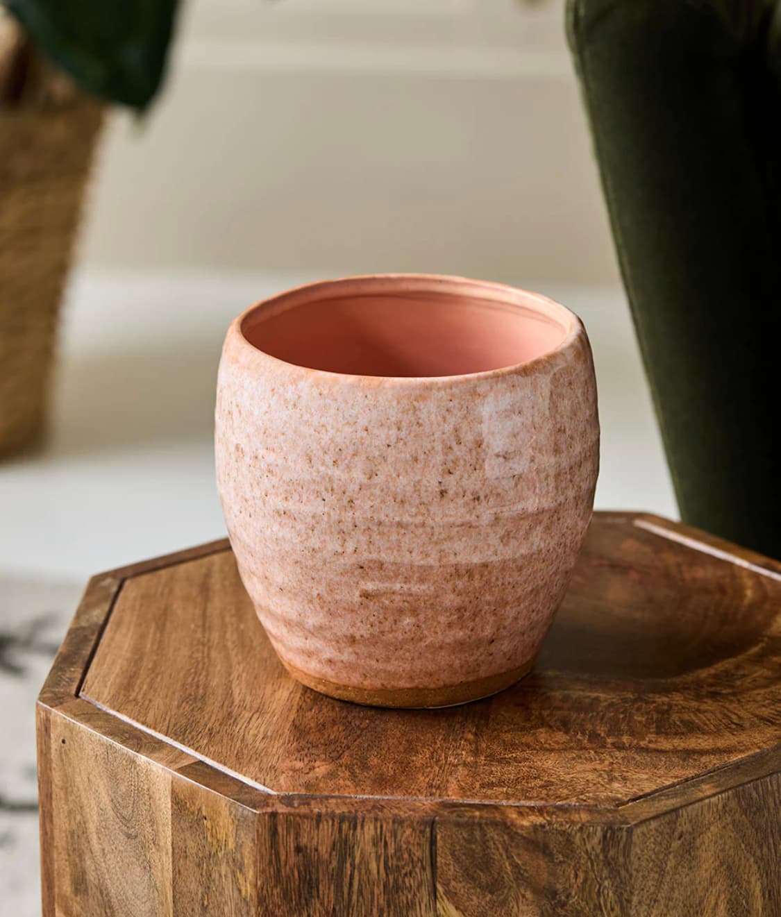 Peach Stoneware Flowerpot — image 3 of 3